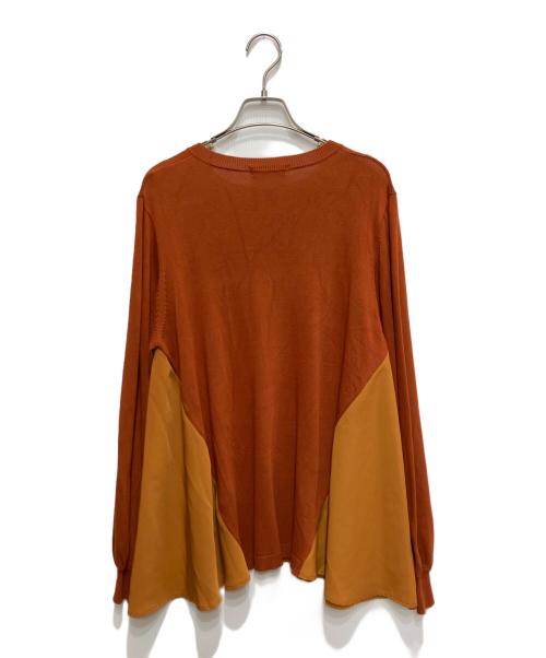 MARY QUANT（マリークヮント）MARY QUANT (マリークヮント) 異素材切替ニット ブラウン サイズ:Mの古着・服飾アイテム