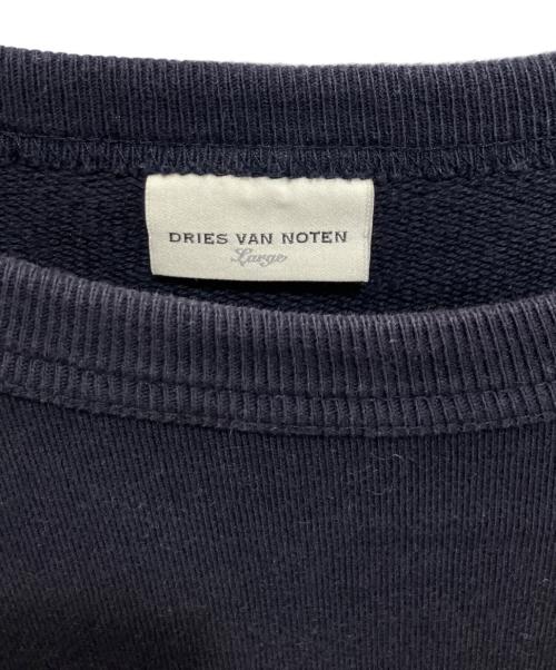 DRIES VAN NOTEN（ドリスヴァンノッテン）DRIES VAN NOTEN (ドリスヴァンノッテン) クルーネックスウェット ネイビー サイズ:Lの古着・服飾アイテム