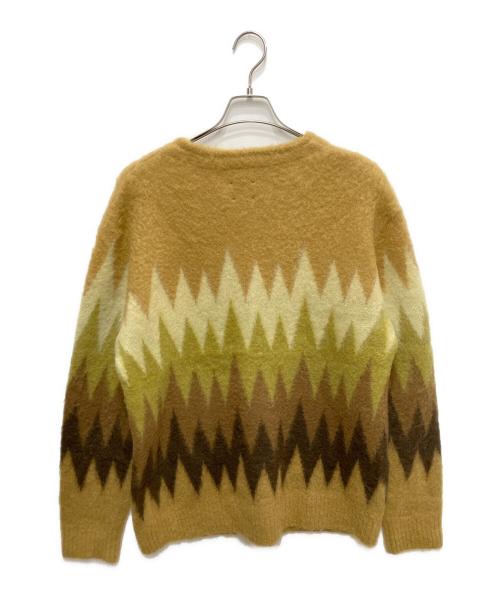Needles（ニードルズ）Needles (ニードルズ) Mohair Cardigan - Zigzag ベージュ サイズ:Lの古着・服飾アイテム
