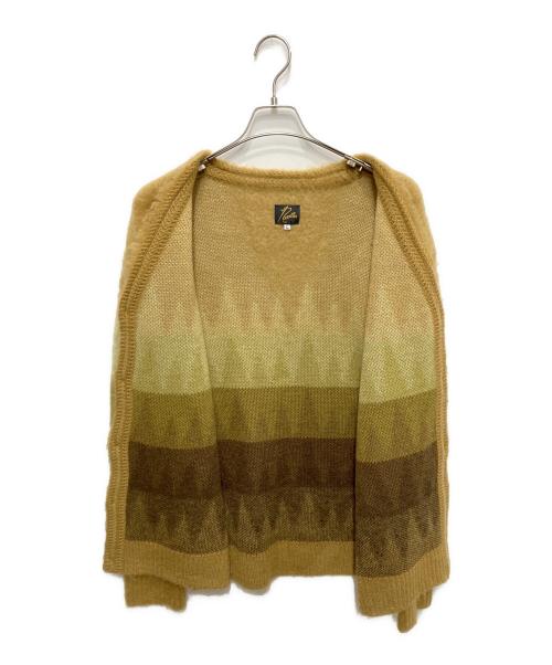 Needles（ニードルズ）Needles (ニードルズ) Mohair Cardigan - Zigzag ベージュ サイズ:Lの古着・服飾アイテム