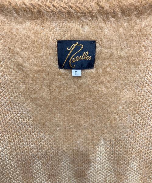 Needles（ニードルズ）Needles (ニードルズ) Mohair Cardigan - Zigzag ベージュ サイズ:Lの古着・服飾アイテム