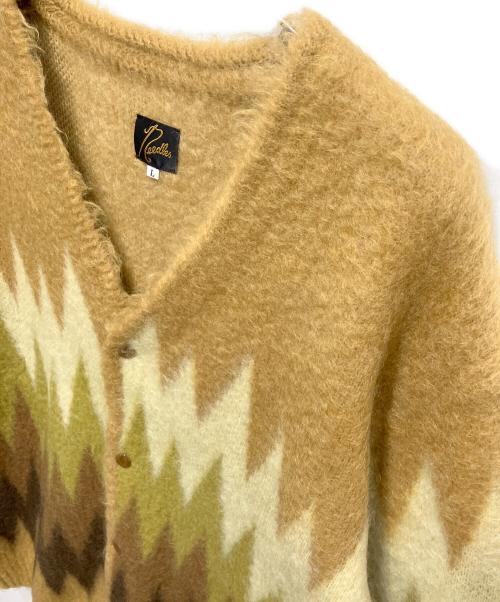 Needles（ニードルズ）Needles (ニードルズ) Mohair Cardigan - Zigzag ベージュ サイズ:Lの古着・服飾アイテム