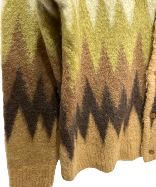 Needles（ニードルズ）Needles (ニードルズ) Mohair Cardigan - Zigzag ベージュ サイズ:Lの古着・服飾アイテム