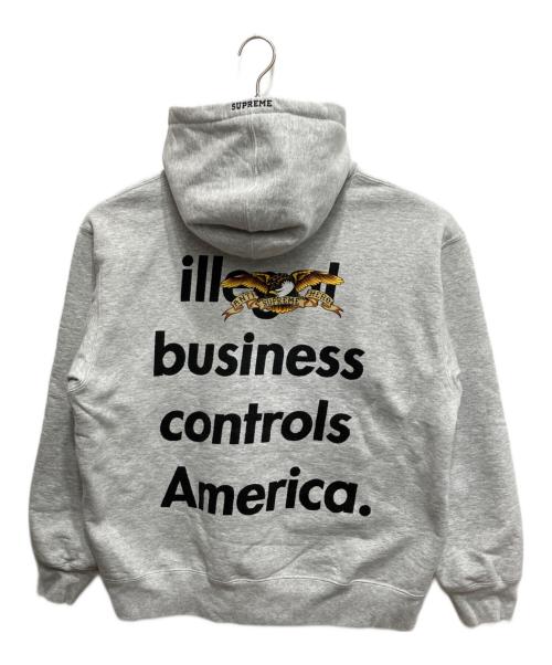 SUPREME（シュプリーム）SUPREME (シュプリーム) ANTIHERO (アンタイヒーロー) 25FW Hooded Sweatshirt グレー サイズ:Ｌの古着・服飾アイテム
