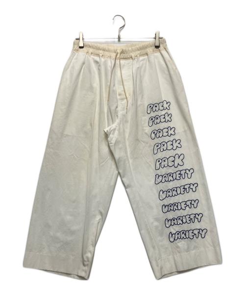 BERNHARD WILLHELM（ベルンハルト ウィルヘルム）BERNHARD WILLHELM (ベルンハルト ウィルヘルム) 刺繍パンツ アイボリー サイズ:Mの古着・服飾アイテム