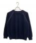 Y's for men（ワイズフォーメン）の古着「ラグランステッチウールニット」｜ネイビー