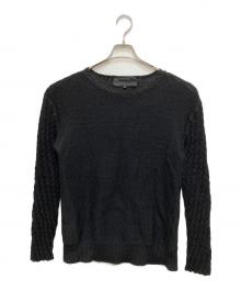 MASAKI MATSUSHIMA HOMME（マサキマツシマオム）の古着「袖ケーブル切替ニット」｜ブラック