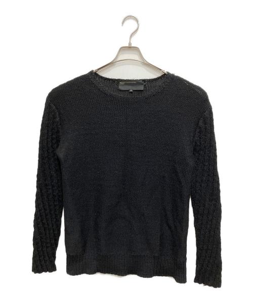 MASAKI MATSUSHIMA HOMME（マサキマツシマオム）MASAKI MATSUSHIMA HOMME (マサキマツシマオム) 袖ケーブル切替ニット ブラック サイズ:2の古着・服飾アイテム