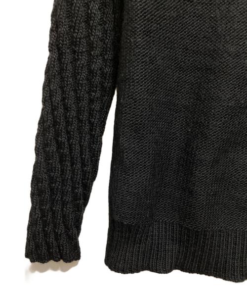 MASAKI MATSUSHIMA HOMME（マサキマツシマオム）MASAKI MATSUSHIMA HOMME (マサキマツシマオム) 袖ケーブル切替ニット ブラック サイズ:2の古着・服飾アイテム