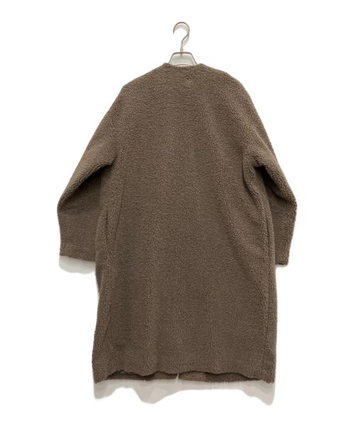 mizuiro-ind（ミズイロインド）mizuiro-ind (ミズイロインド) ボアノーカラーコート ブラウン サイズ:freeの古着・服飾アイテム