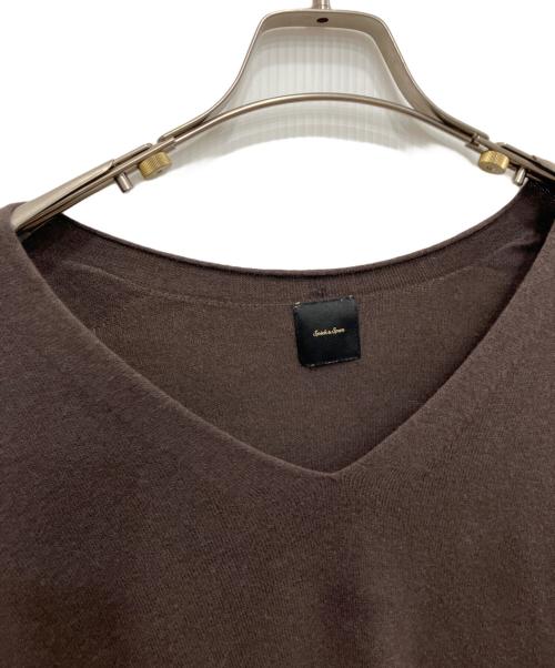 Spick and Span（スピック＆スパン）Spick and Span (スピック＆スパン) コットンバルキーヤーンルーズVネックプルオーバー ブラウン サイズ:FREEの古着・服飾アイテム