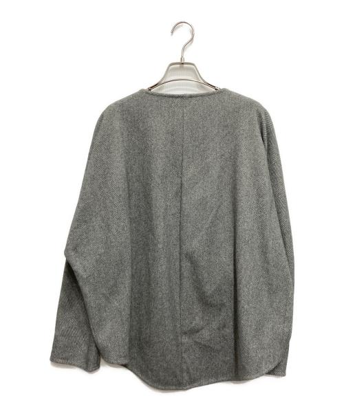 THREE DOTS（スリードッツ）THREE DOTS (スリードッツ) ウーリージャージー コクーンプルオーバー グレー サイズ:Sの古着・服飾アイテム