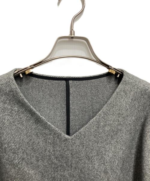 THREE DOTS（スリードッツ）THREE DOTS (スリードッツ) ウーリージャージー コクーンプルオーバー グレー サイズ:Sの古着・服飾アイテム