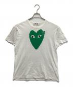 PLAY COMME des GARCONSプレイコムデギャルソン）の古着「ハートプリントTシャツ」｜ホワイト