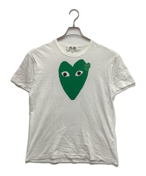 PLAY COMME des GARCONS（プレイコムデギャルソン）PLAY COMME des GARCONS (プレイコムデギャルソン) ハートプリントTシャツ ホワイト サイズ:XLの古着・服飾アイテム