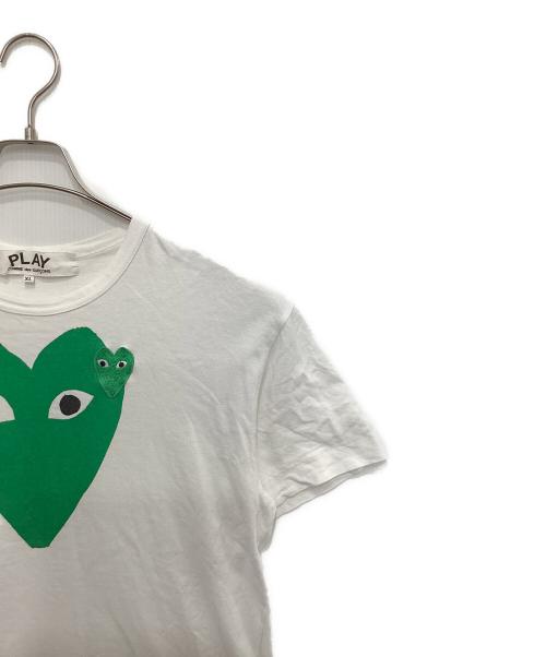 PLAY COMME des GARCONS（プレイコムデギャルソン）PLAY COMME des GARCONS (プレイコムデギャルソン) ハートプリントTシャツ ホワイト サイズ:XLの古着・服飾アイテム