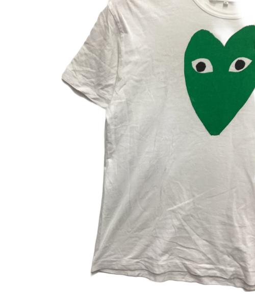 PLAY COMME des GARCONS（プレイコムデギャルソン）PLAY COMME des GARCONS (プレイコムデギャルソン) ハートプリントTシャツ ホワイト サイズ:XLの古着・服飾アイテム
