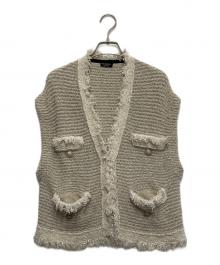 VERMEIL par iena（ヴェルメイユ パー イエナ）の古着「COブークレニットジャガードベスト」｜ベージュ