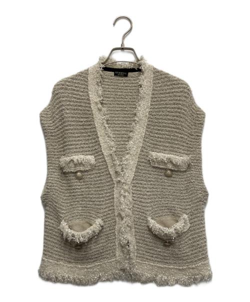 VERMEIL par iena（ヴェルメイユ パー イエナ）VERMEIL par iena (ヴェルメイユ パー イエナ) COブークレニットジャガードベスト ベージュ サイズ:Freeの古着・服飾アイテム