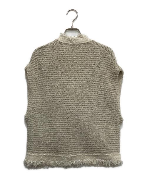 VERMEIL par iena（ヴェルメイユ パー イエナ）VERMEIL par iena (ヴェルメイユ パー イエナ) COブークレニットジャガードベスト ベージュ サイズ:Freeの古着・服飾アイテム