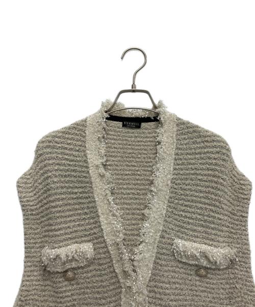 VERMEIL par iena（ヴェルメイユ パー イエナ）VERMEIL par iena (ヴェルメイユ パー イエナ) COブークレニットジャガードベスト ベージュ サイズ:Freeの古着・服飾アイテム