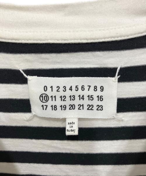 Maison Margiela（メゾンマルジェラ）Maison Margiela (メゾンマルジェラ) ボーダーTシャツ ホワイト×ブラック サイズ:1の古着・服飾アイテム