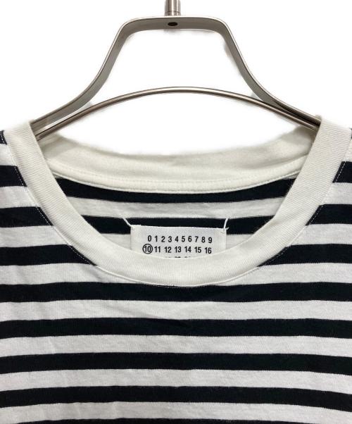 Maison Margiela（メゾンマルジェラ）Maison Margiela (メゾンマルジェラ) ボーダーTシャツ ホワイト×ブラック サイズ:1の古着・服飾アイテム