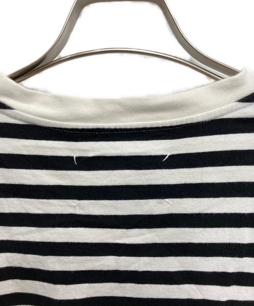 Maison Margiela（メゾンマルジェラ）Maison Margiela (メゾンマルジェラ) ボーダーTシャツ ホワイト×ブラック サイズ:1の古着・服飾アイテム