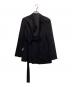 Y's（ワイズ）の古着「ベルテッド ピークドラペルジャケット」｜ブラック