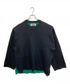MAISON SPECIALメゾンスペシャル）の古着「ダブルフェイスプライムオーバークルークルーネックスウェット」｜ブラック
