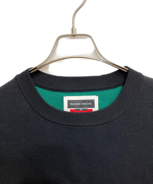 MAISON SPECIAL（メゾンスペシャル）MAISON SPECIAL (メゾンスペシャル) ダブルフェイスプライムオーバークルークルーネックスウェット ブラック サイズ:2の古着・服飾アイテム