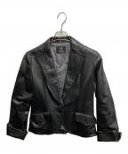 23区ニジュウサンク）の古着「ラムレザーテーラードジャケット」｜ブラック