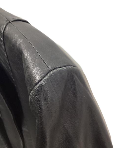 23区（ニジュウサンク）23区 (ニジュウサンク) ラムレザーテーラードジャケット ブラック サイズ:40の古着・服飾アイテム