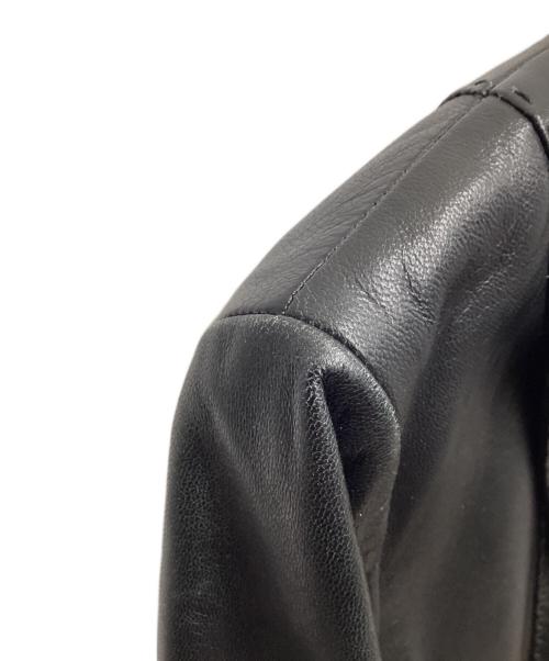 23区（ニジュウサンク）23区 (ニジュウサンク) ラムレザーテーラードジャケット ブラック サイズ:40の古着・服飾アイテム