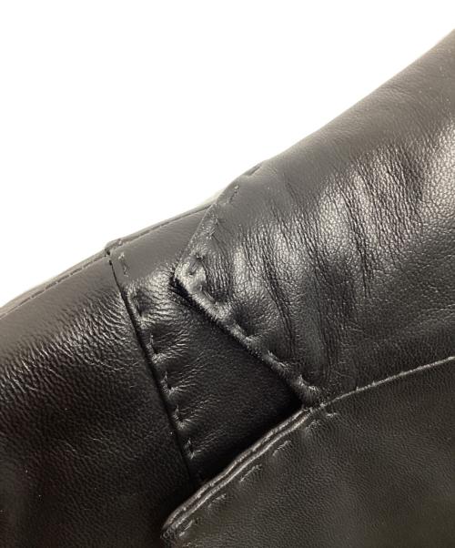 23区（ニジュウサンク）23区 (ニジュウサンク) ラムレザーテーラードジャケット ブラック サイズ:40の古着・服飾アイテム