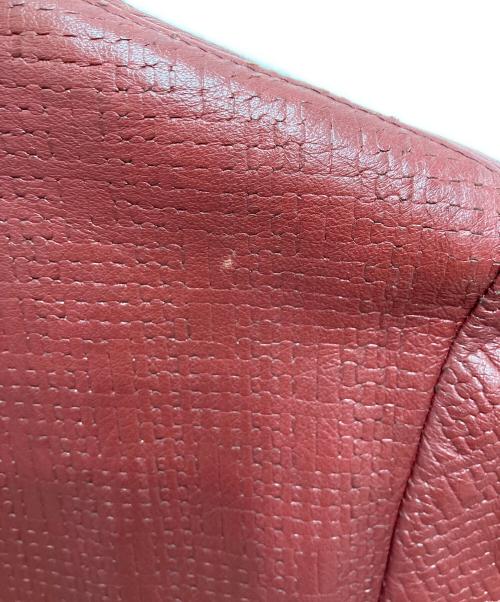 Calvin Klein（カルバンクライン）Calvin Klein (カルバンクライン) ラムレザージャケット レッド サイズ:Mの古着・服飾アイテム