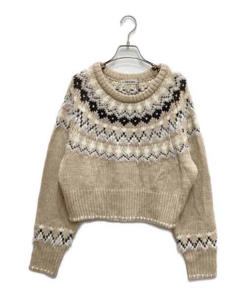 COCODEAL（ココディール）COCODEAL (ココディール) ノルディック柄ニット ベージュ サイズ:2 未使用品の古着・服飾アイテム