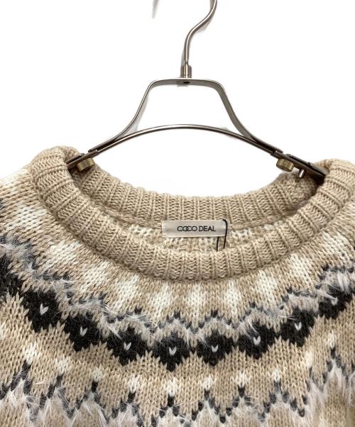 COCODEAL（ココディール）COCODEAL (ココディール) ノルディック柄ニット ベージュ サイズ:2 未使用品の古着・服飾アイテム