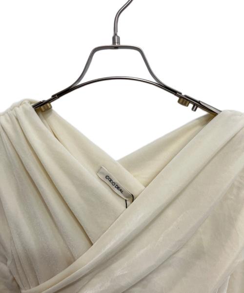 COCODEAL（ココディール）COCODEAL (ココディール) ベロアドッキングワンピース アイボリー サイズ:2 未使用品の古着・服飾アイテム