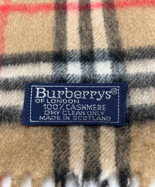 Burberry's（バーバリーズ）Burberry's (バーバリーズ) カシミヤノバチェックマフラー ブラウンの古着・服飾アイテム