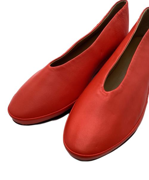 KIKOTTO（キコット）KIKOTTO (キコット) Ballet Flatレザーパンプス オレンジ サイズ:23.5cmの古着・服飾アイテム
