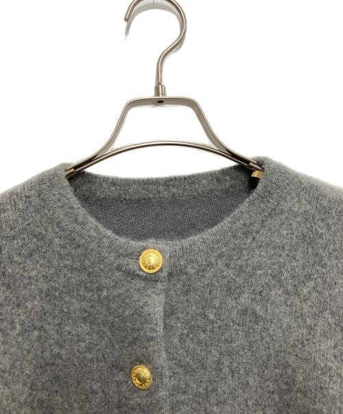 anuans（アニュアンス）anuans (アニュアンス) ラクーンブレンドノーカラーニットジャケット グレー サイズ:freeの古着・服飾アイテム