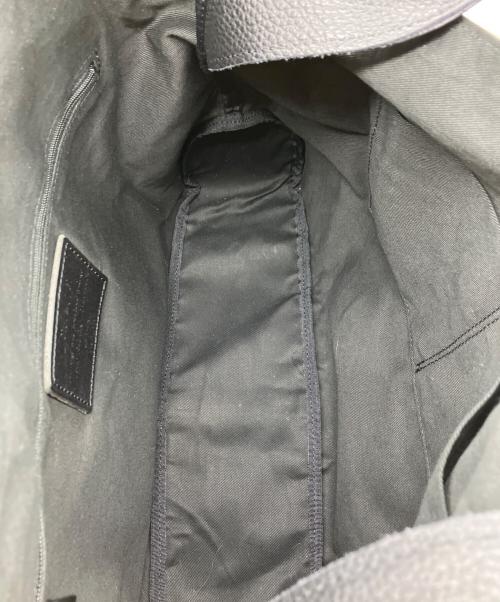 lahella（ラヘラ）lahella (ラヘラ) レザーナイロン切替トートバッグ ブルーの古着・服飾アイテム