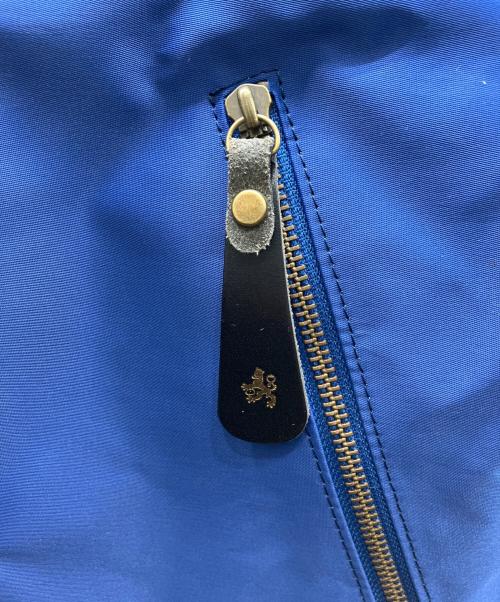 lahella（ラヘラ）lahella (ラヘラ) レザーナイロン切替トートバッグ ブルーの古着・服飾アイテム