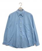 AURALEEオーラリー）の古着「WASHED FINX TWILL BIG SHIRT」｜ブルー