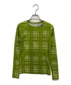 Maison MIHARA YASUHIROメゾン ミハラ ヤスヒロ）の古着「チェックカットソー」｜グリーン