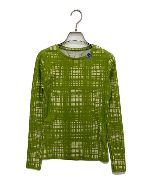 Maison MIHARA YASUHIRO（メゾン ミハラ ヤスヒロ）Maison MIHARA YASUHIRO (メゾン ミハラ ヤスヒロ) チェックカットソー グリーン サイズ:40の古着・服飾アイテム
