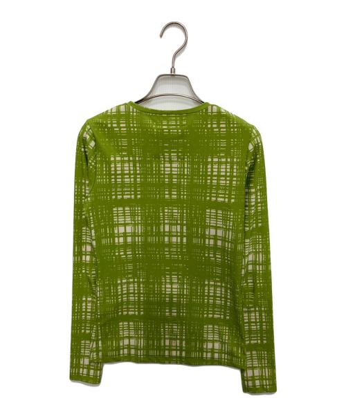 Maison MIHARA YASUHIRO（メゾン ミハラ ヤスヒロ）Maison MIHARA YASUHIRO (メゾン ミハラ ヤスヒロ) チェックカットソー グリーン サイズ:40の古着・服飾アイテム
