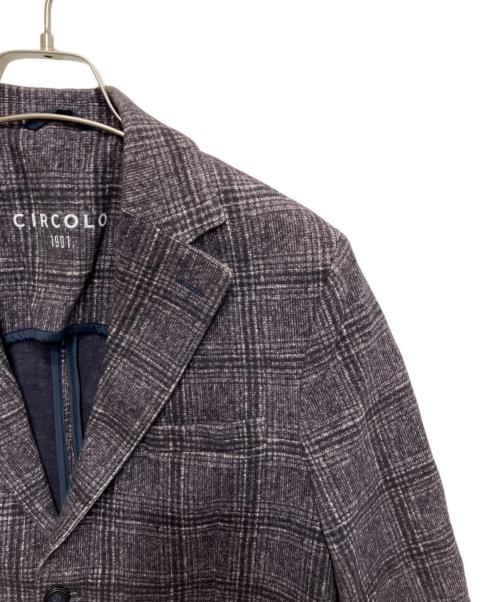CIRCOLO 1901（チルコロ1901）CIRCOLO 1901 (チルコロ1901) チェックプリント ジャージジャケット グレー サイズ:46の古着・服飾アイテム