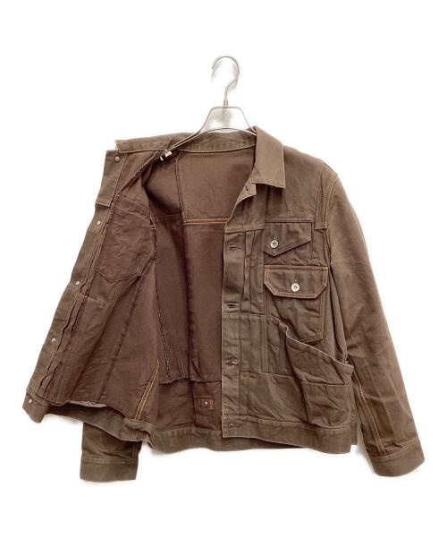 sacai（サカイ）sacai (サカイ) Denim Jacket ブラウン サイズ:1の古着・服飾アイテム